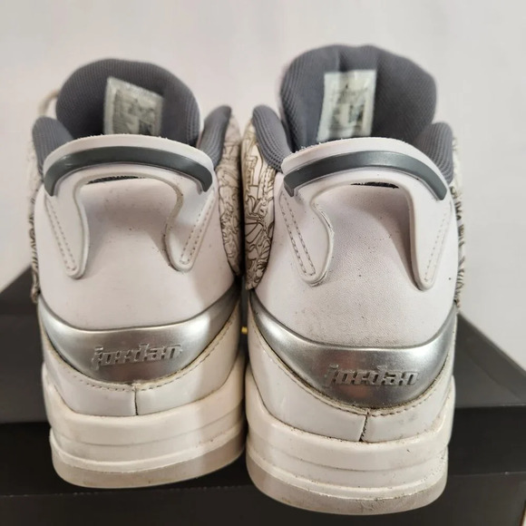 Jordan Dub Zero White and Gray Men's Shoes - Picture 8 of 16